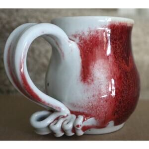 Vintage Studio Pottery Drip Glazed Colorful Mini Pitcher Creamer Bow SIGNED